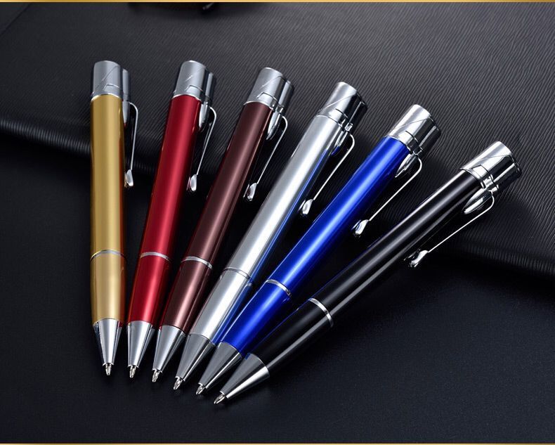 Metal Signature Pen Lighter Windproof Gas Inflatable Jet Lighter