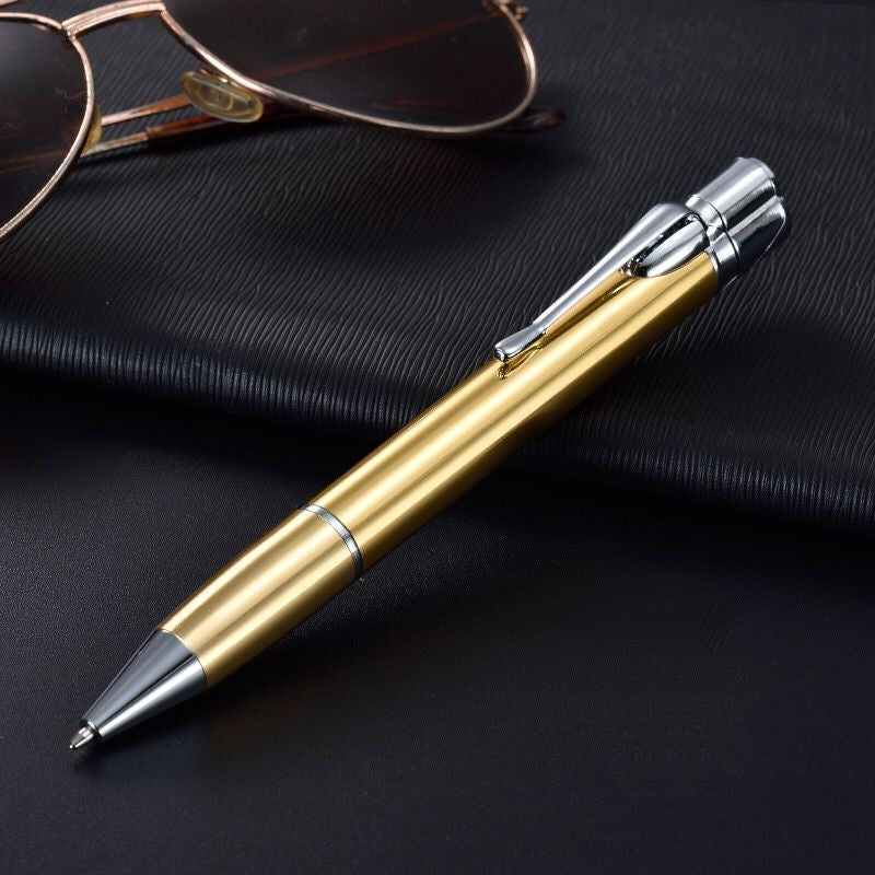 Metal Signature Pen Lighter Windproof Gas Inflatable Jet Lighter