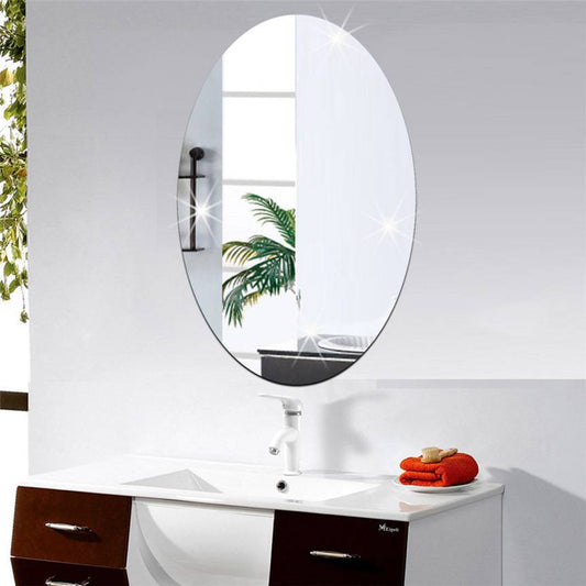 Mirror Wall Self-adhesive Oval Acrylic Self-adhesive Mirror